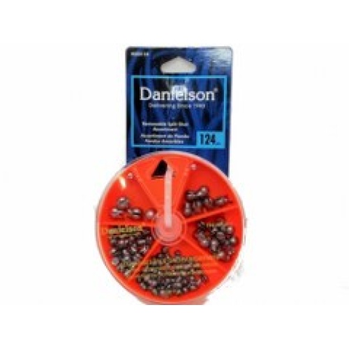 Removable Split Shot Sinker Assortment 124pcs. Danielson