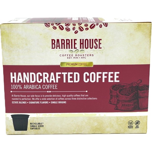 Handcrafted Coffee Peppermint Bark Flavored 24 Single Serve Capsules Barrie House
