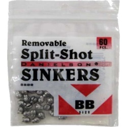 Removable Split Shot Sinkers Bb Size 60pk. Danielson