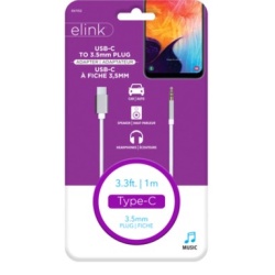 USB C - AUX 3Ft Cable Elink