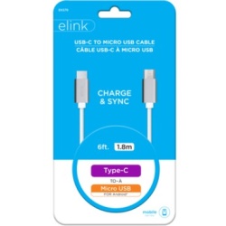USB C - Lightning 6Ft White Cable Elink