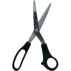 Scissors 8 Stainless Steel Blades Black Handle"