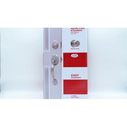 Handle Entry & Deadbolt Set Satin Nickel Atlas