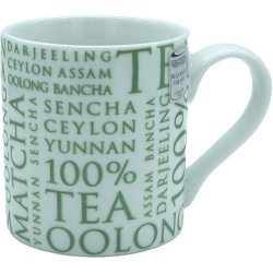 Mug 100% Tea White Ceramic