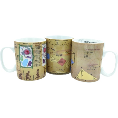 Mug Astronomy, Mathematics Or Biology Ceramic Assorted