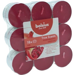 Tealight Candles 18pk. Pomegranate True Scents Bolsius