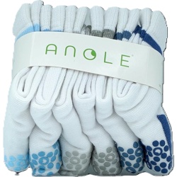 Kids Athletic Grip Socks White Boys 6pk. Anole