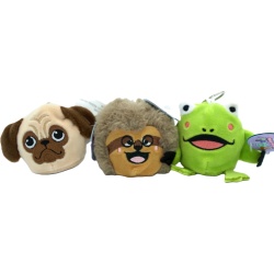 Plush Ball Keyring Squishy Creatures 3 Assorted