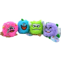 Plush Ball Keyring Squishy Monsters 4 Assorted