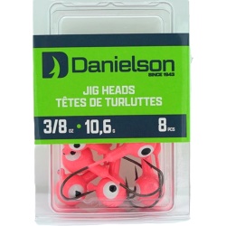 Jig Heads 3/8oz. 8pk. Pink Danielson