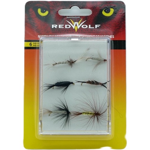 Nymph Fly Assortment 6pcs. Red Wolf