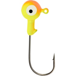 Double Eye Jig Heads 1/16oz. 10pk. Chartreuse/orange Danielson