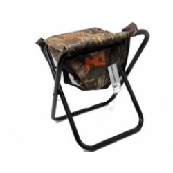 Folding Stool w/Storage Pocket Camo HQ Outfitters