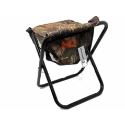 Folding Stool w/Storage Pocket Camo HQ Outfitters