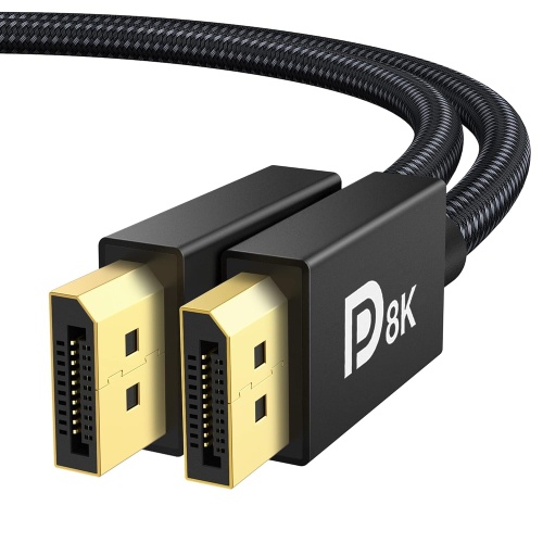 Displayport Cable 6.6' 32.4gbps 8k@60hz, 4k@144hz, 1080p@240hz Ivanky (needs Label)