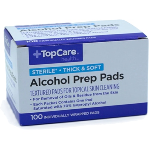 Alcohol Prep Pads 100pc. Top Care Health