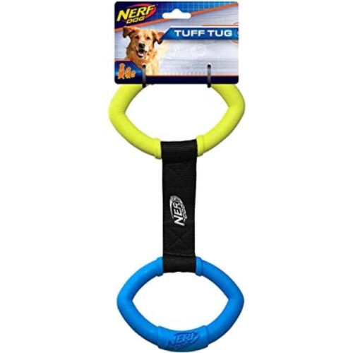 Dog Toy Tuff Tug Rings w/Strap Nerf Dog