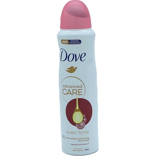 Dove Antiperspirant Spray Calendula Oil & Vitamin E 150mL Even Tone 72h.