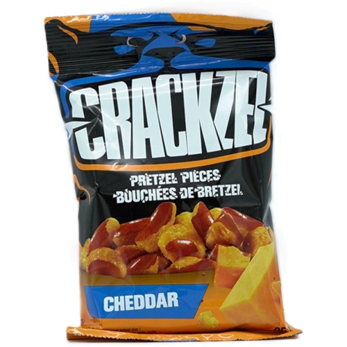 Crackzel Pretzel Pieces Cheddar 85g.