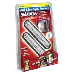 Stick N Click Strip LED Light 2pk. As Seen On Tv