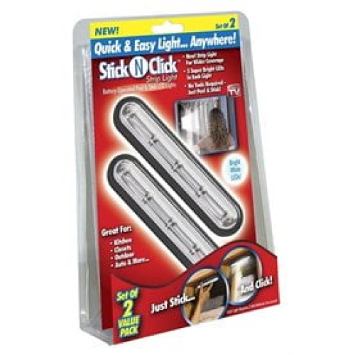 Stick N Click Strip LED Light 2pk. As Seen On Tv