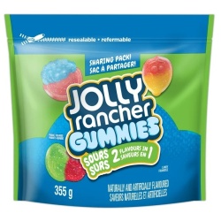 Jolly Ranchers Gummies Sours 2 Flavours In 1 355g. Sharing Pack