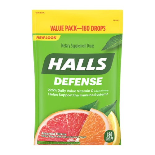 Halls Immune System Defense Assorted Citrus 180 Drops