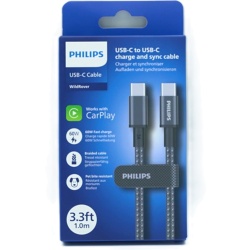 USB C - USB C 3.3Ft Braided Cable Philips