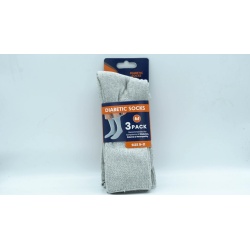 Diabetic Socks 3pk. Grey Size 9-11