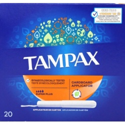 Tampon 20Pk Super Plus w/ Cardboard Applicator Tampax
