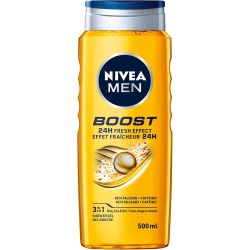Nivea Men Boost 3 In 1 Shower Gel 500mL Revitalizing + Caffeine