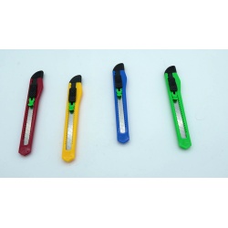 Utility Knife Small 9mm Blade Assorted Colours Mastercut