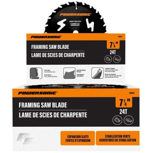 Framing Saw Blade 7-1/4 x 24T Powersonic