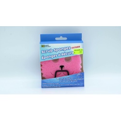 Scrub Sponge w/ Holder Ass't Colours CM Homeware