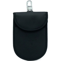RFID Key Fob Protector Pouch w/Clip Black