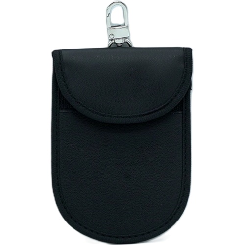 RFID Key Fob Protector Pouch w/Clip Black
