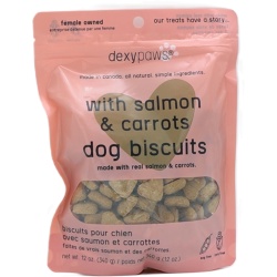 Dog Biscuits w/Salmon & Carrots 340g. Dexypaws