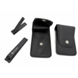 Nail Clippers Set 2pc. In Black Pouch