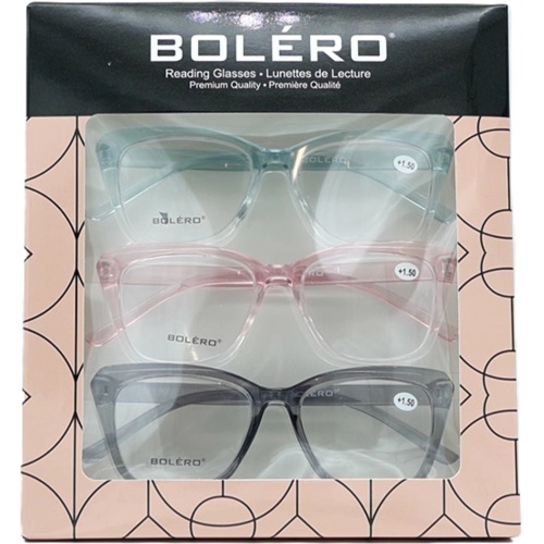 Reading Glasses +1.50 3pk. Bolero