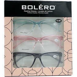 Reading Glasses +2.00 3pk. Bolero