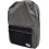 Backpack 16 Paris Nylon Grey w/Black Pocket Gino Ferrari
