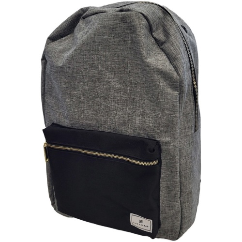 Backpack 16 Paris Nylon Grey w/Black Pocket Gino Ferrari