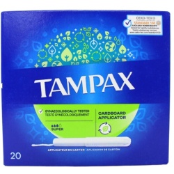 Tampon 20Pk Super w/ Cardboard Applicator Tampax