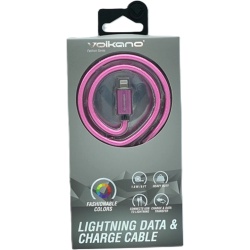 USB-A to Lightning Data & Charge Cable 6' Pink Volkano