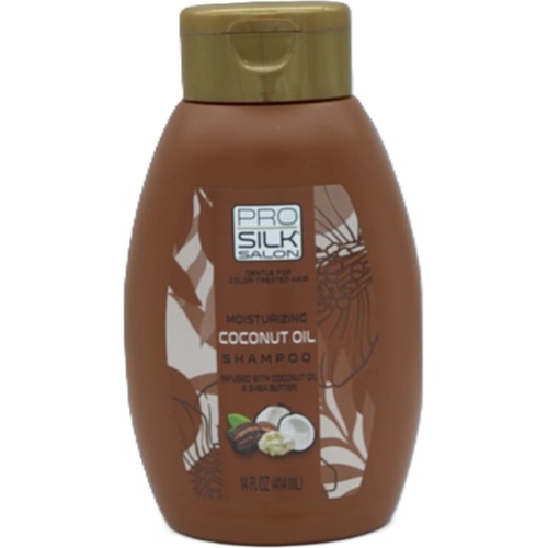 Moisturizing Coconut Shampoo 414mL Infused With Coconut Oil & Shea Butter Pro Silk Salon