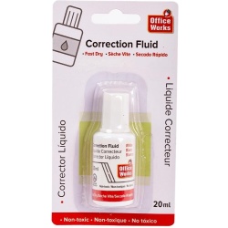 Correction Fluid 20ml Fast Dry Office Works