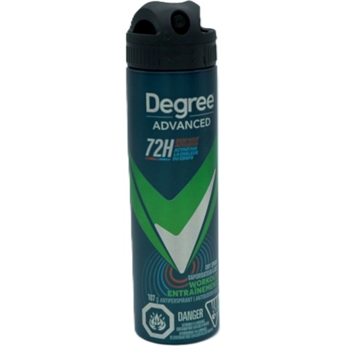 Antiperspirant Dry Spray Workout 107g. Degree Advanced