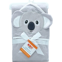 Hooded Towel 30 x 30" Grey Bear Monkey Bars"