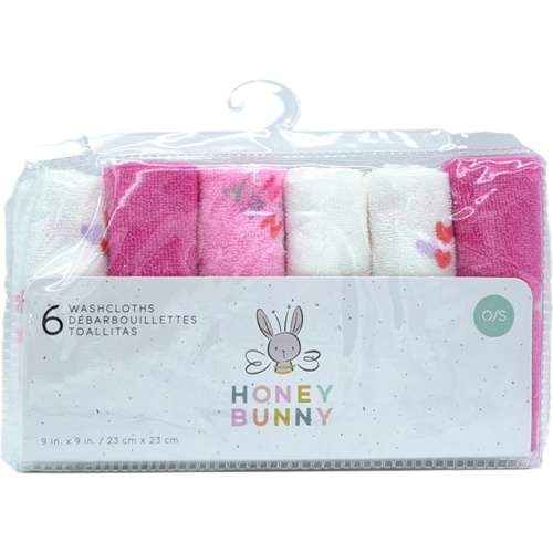 Washcloths 6pk. 9 x 9