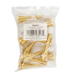 Spring Door Stops 10PC 3in Brass Plated